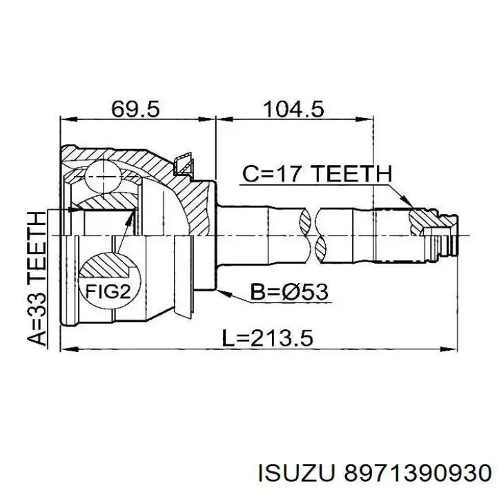 Купить 8971390930 Isuzu Внешняя граната
