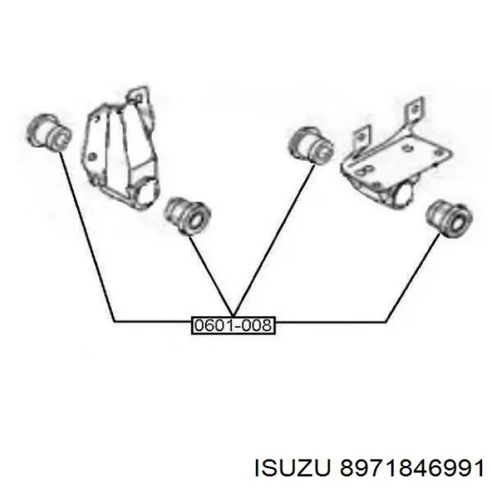 Сайлентблок (втулка) рессоры передней RD8971846991 Rider