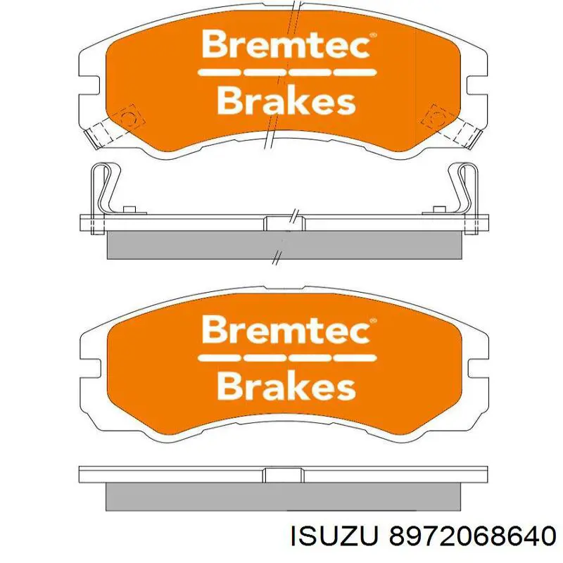 Передние тормозные колодки 8972068640 Isuzu