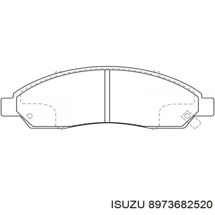 Купить 8973682520 Isuzu Колодки тормозные