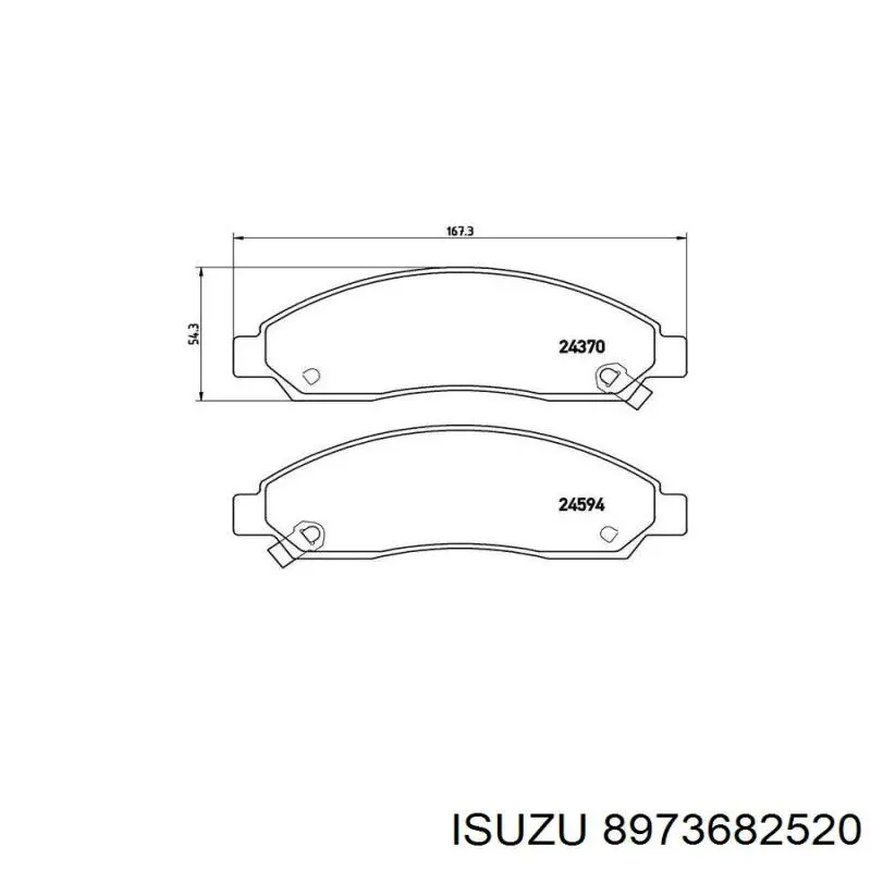 Колодки Isuzu 8973682520 цена, от 27.93 USD