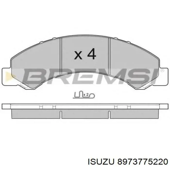 Передние тормозные колодки 8973775220 Isuzu