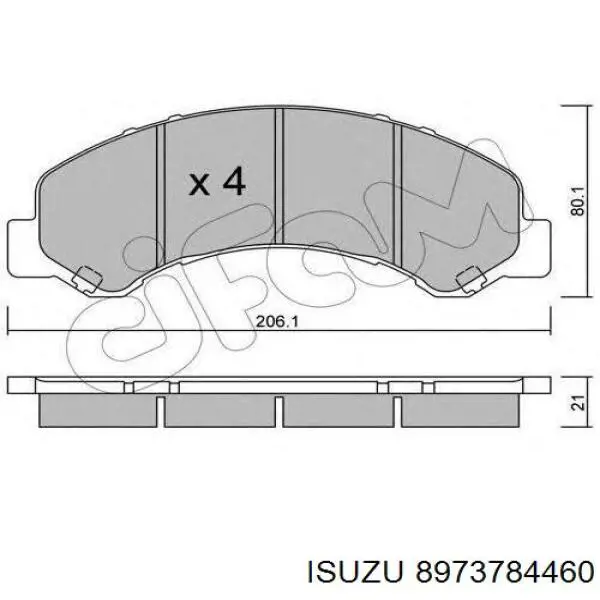 Колодки Isuzu 8973784460 цена, от 39.69 USD