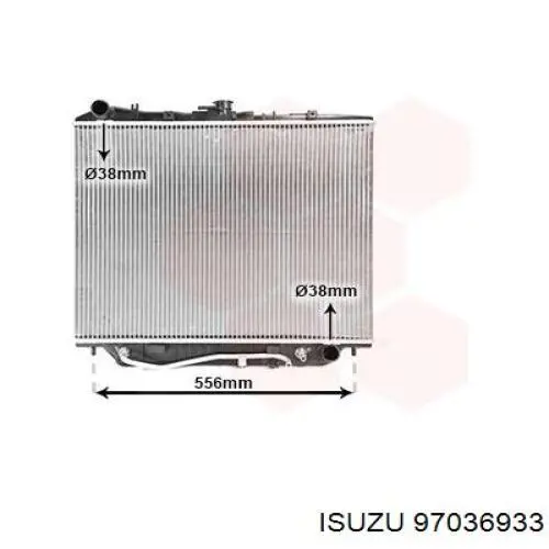 Радиатор охлаждения двигателя Isuzu 97036933