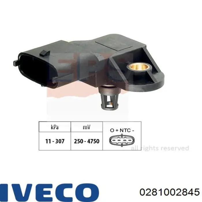 0281002845 Iveco Датчик давления воздуха