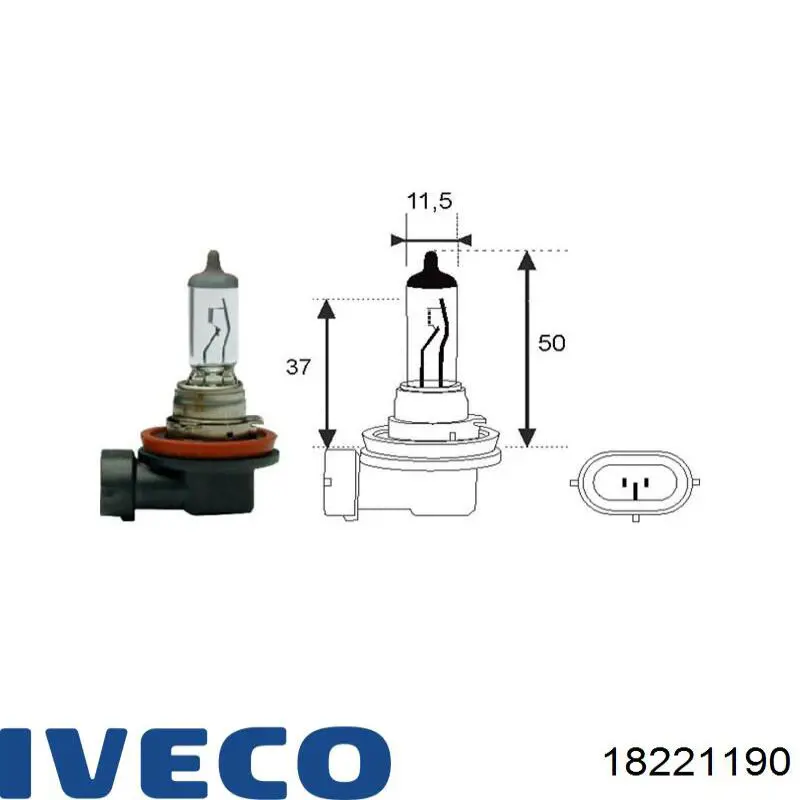 18221190 Iveco Лампа