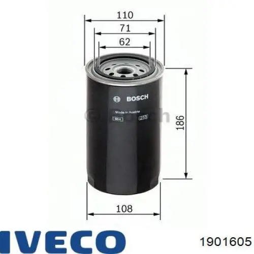 Filtro combustible 1901605 Iveco