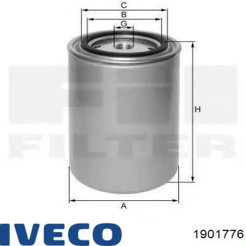 Filtro del refrigerante 1901776 Iveco