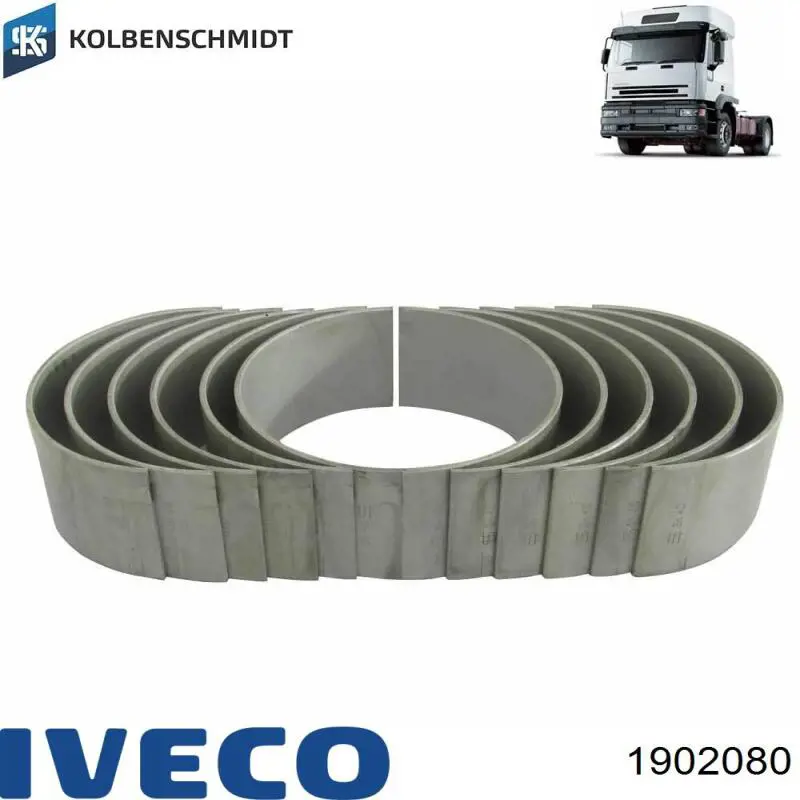 Шатунные вкладыши коленчатого вала Iveco 1902080 цена, от 73.27 USD