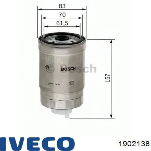 Топливный фильтр 1902138 Iveco