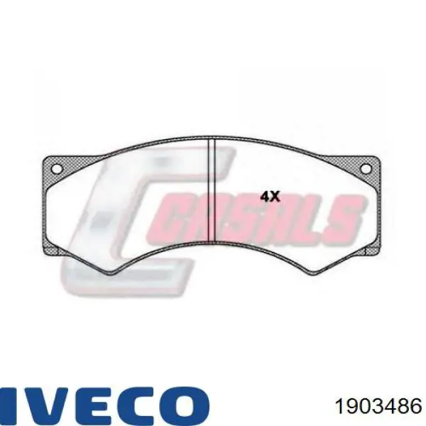 Передние тормозные колодки 1903486 Iveco