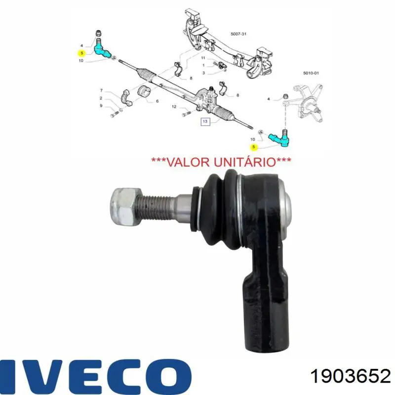 Рулевой наконечник Iveco 1903652 цена, от 8.35 USD