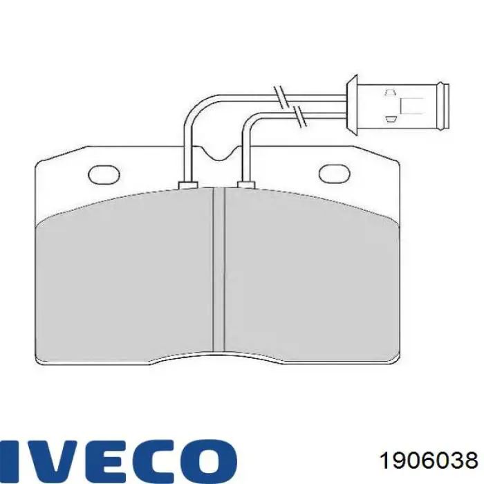 Колодки тормозные передние дисковые IVECO 1906038