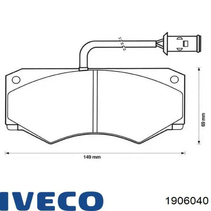 1906040 Iveco Колодки передние