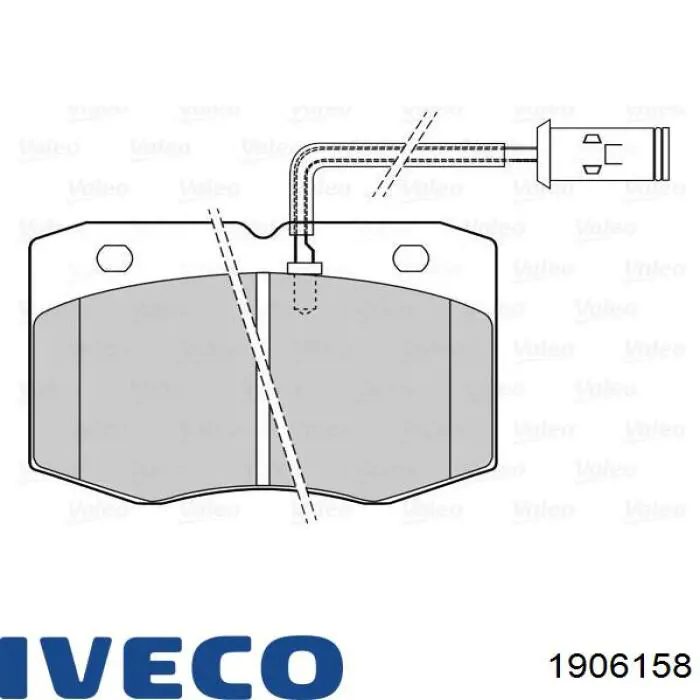 Колодки тормозные передние дисковые IVECO 1906158
