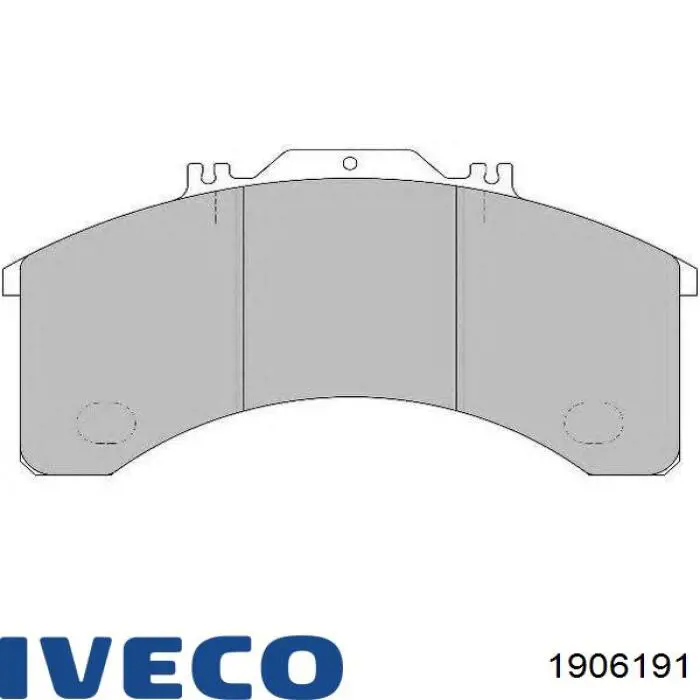 1906191 Iveco передние тормозные колодки