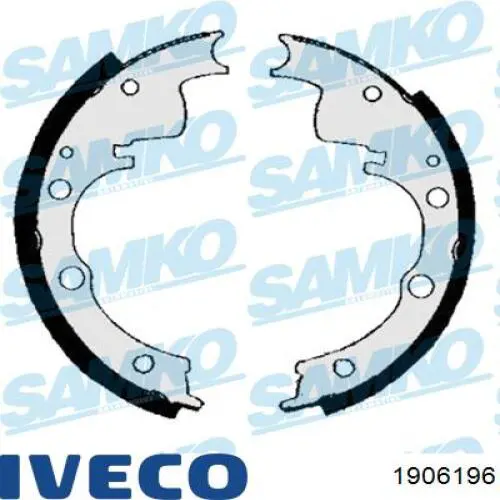 Купить 1906196 Iveco Задние барабанные тормозные колодки