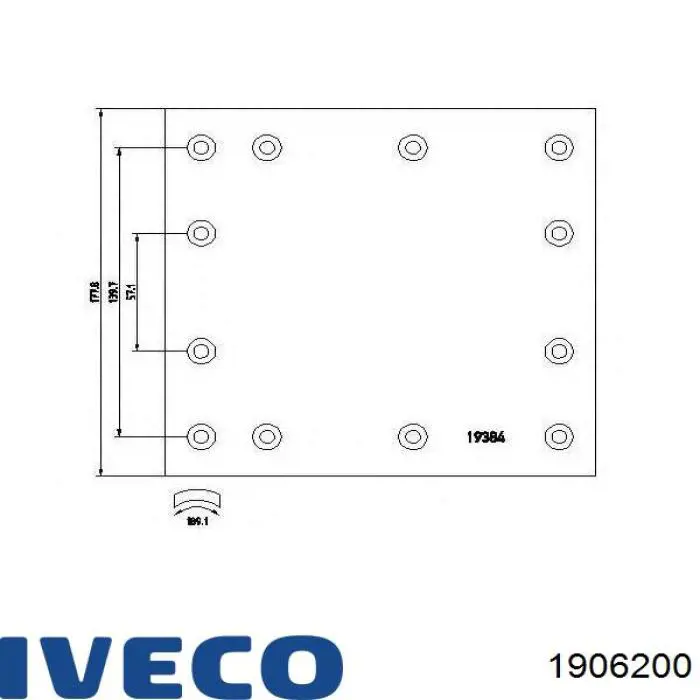 Накладка тормозная передняя (TRUCK) Iveco 1906200 цена, от 79.46 USD