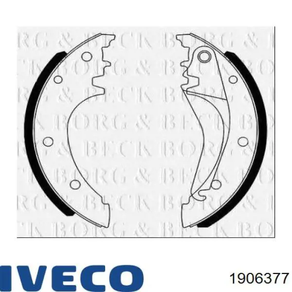 1906377 Iveco Барабанные тормозные колодки