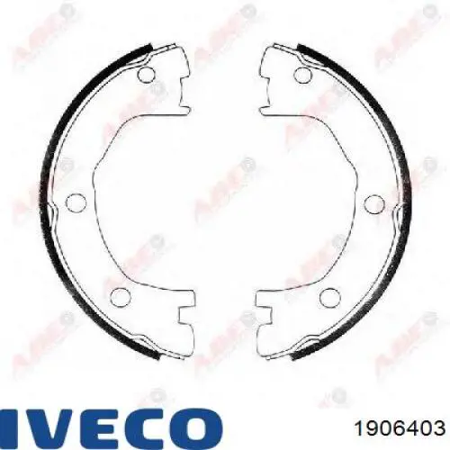 1906403 Iveco Барабанные тормозные колодки