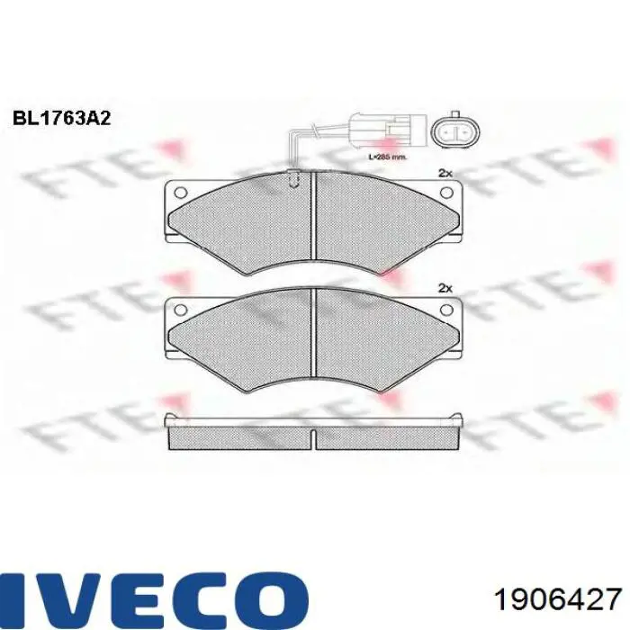 1906427 Iveco Колодки передние