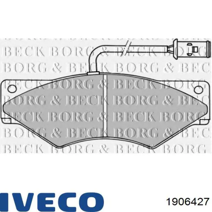 Передние тормозные колодки 1906427 Iveco