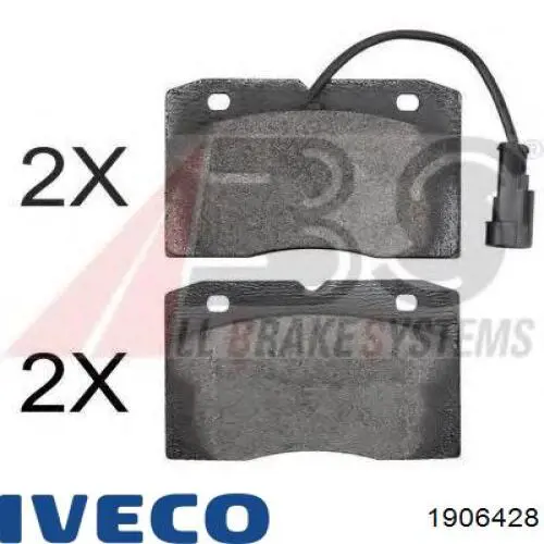 Передние тормозные колодки 1906428 Iveco