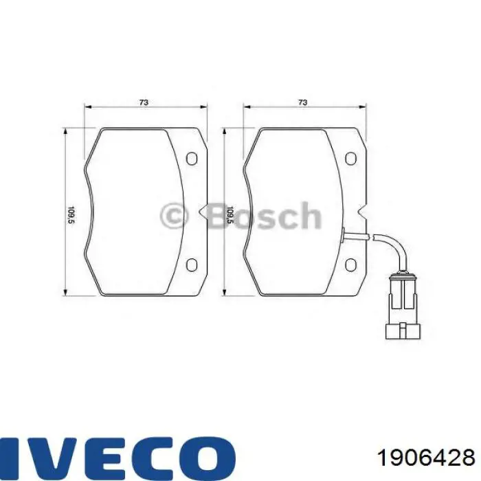 1906428 Iveco Колодки передние