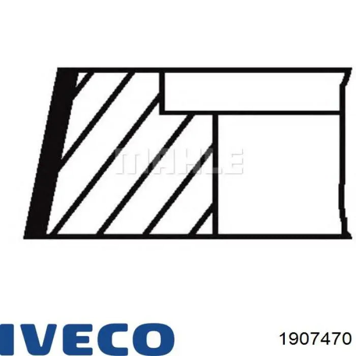 Комплект поршневых колец на 1 цилиндр, стандарт 1907470 Iveco