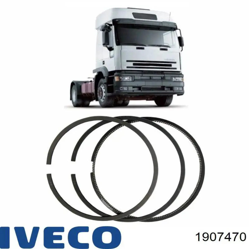 Купить 1907470 Iveco Комплект поршневых колец на 1 цилиндр, стандарт