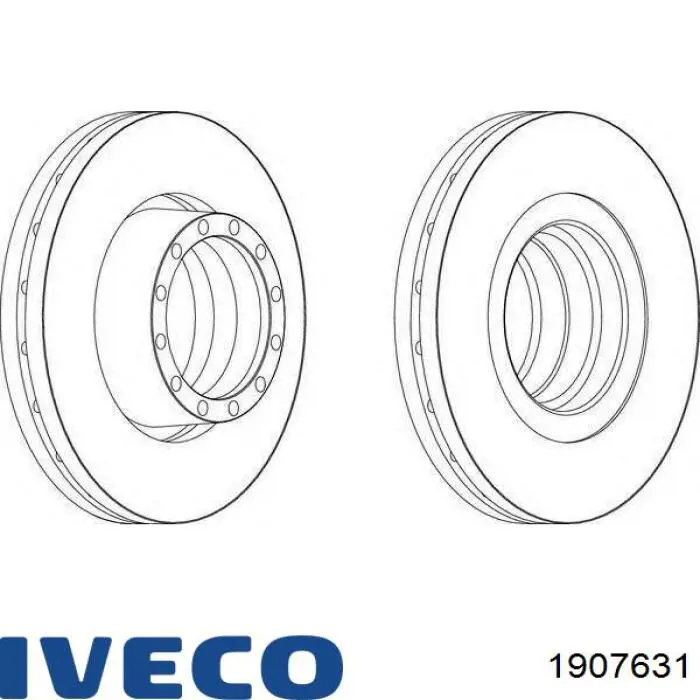 Передние тормозные диски 01908729 Iveco