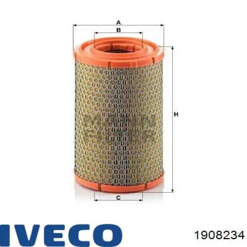 1908234 Iveco Воздушный фильтр двигателя