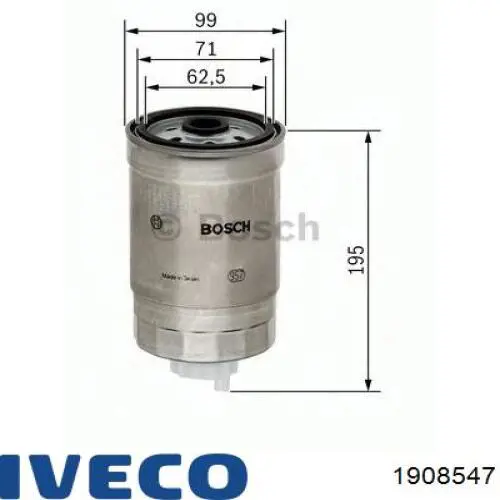 Filtro combustible 1908547 Iveco