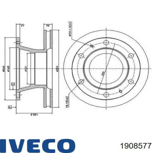 Купить 1908577 Iveco Ротор тормозной