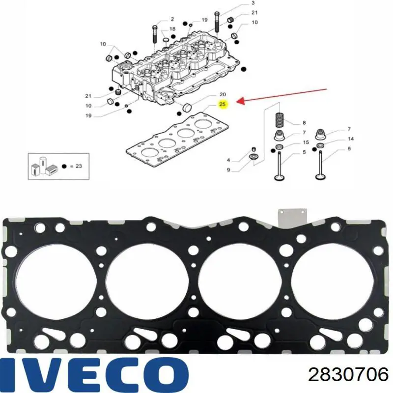 Купить 2830706 Iveco Прокладка ГБЦ