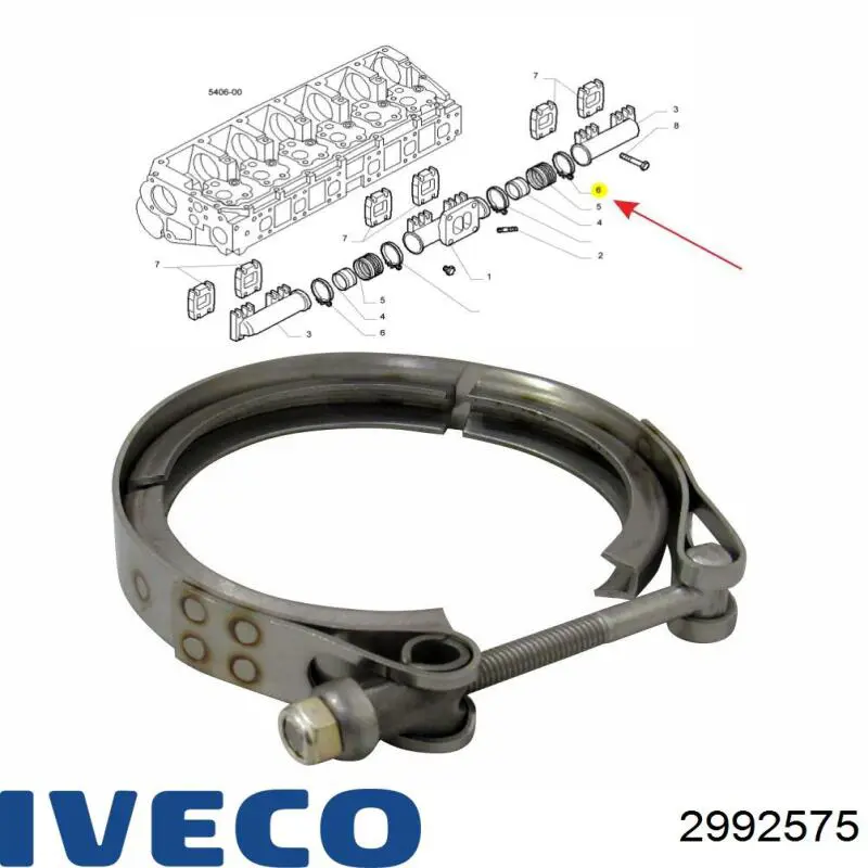 2992575 Iveco Комплект прокладок двигателя верхний
