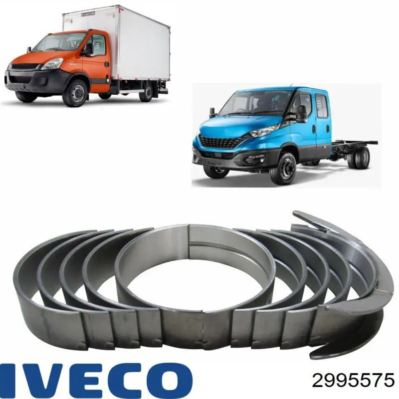 2995575 Iveco folhas inseridas principais de cambota, kit, 1ª reparação ( + 0,25)