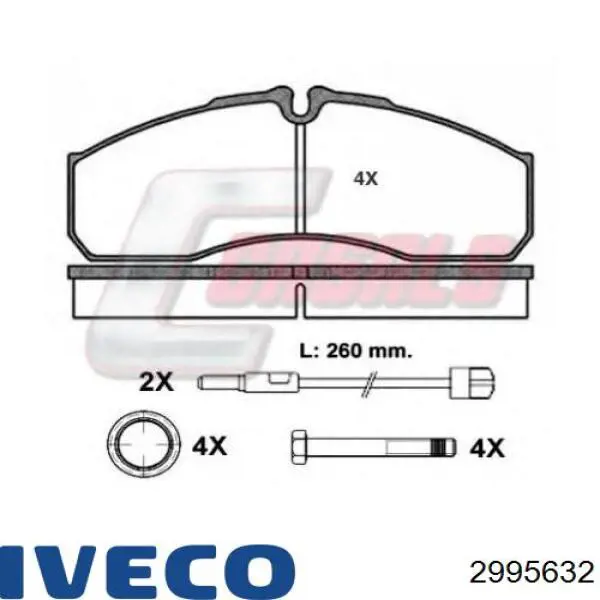 2995632 Iveco Колодки передние