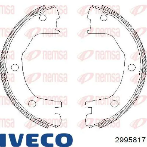 2995817 Iveco Барабанные тормозные колодки