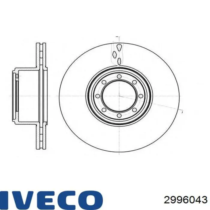 Тормозные диски 2996043 Iveco