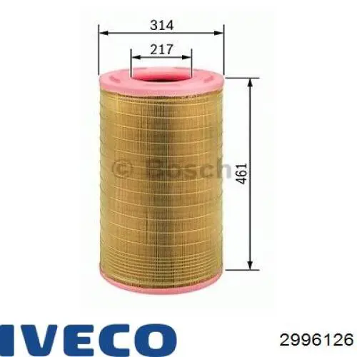 Filtro de aire 2996126 Iveco