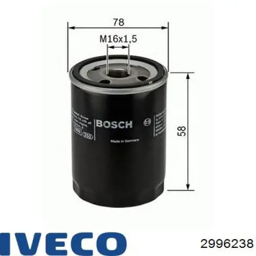Купить 2996238 Iveco Фильтр сжатого воздуха