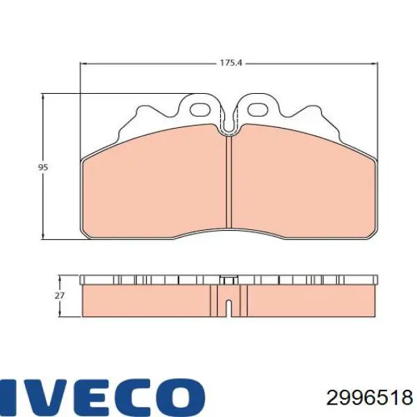 Купить 2996518 Iveco Колодки тормозные задние, дисковые