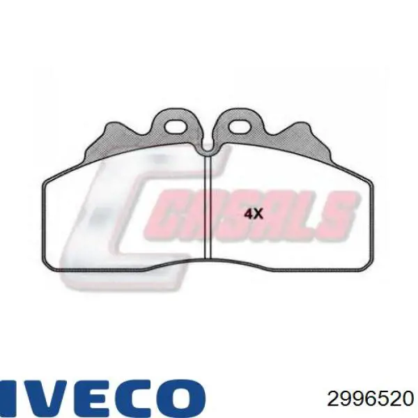 Задние тормозные колодки 2996520 Iveco