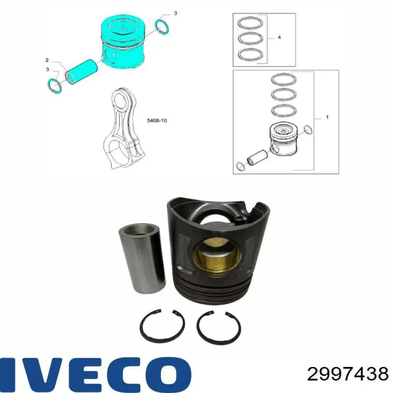 007PI00147000 Mahle Original Поршень в комплекте на 1 цилиндр, STD