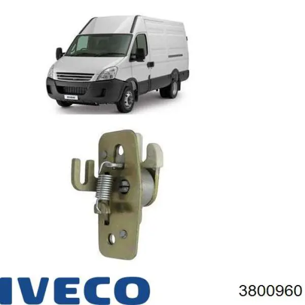 Cerradura de puerta de batientes, trasera derecha superior 3800960 Iveco