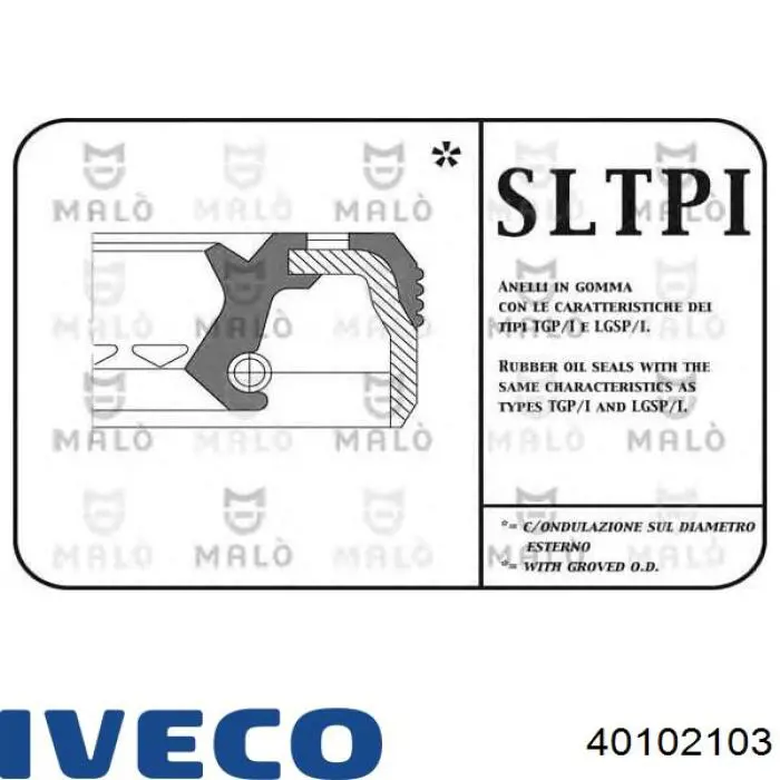 Сальник передней ступицы Iveco 40102103 цена, от 41.07 USD