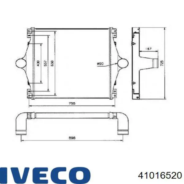 41016520 Iveco Охладитель наддувочного воздуха