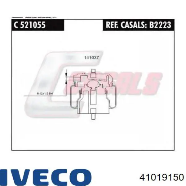 41019150 Iveco Пневмоподушка кабины