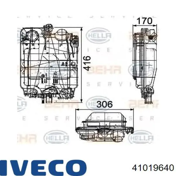 Бачок системы охлаждения расширительный IVECO 41019640